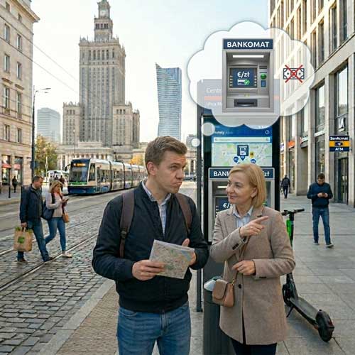 An ATM / cash machine is there