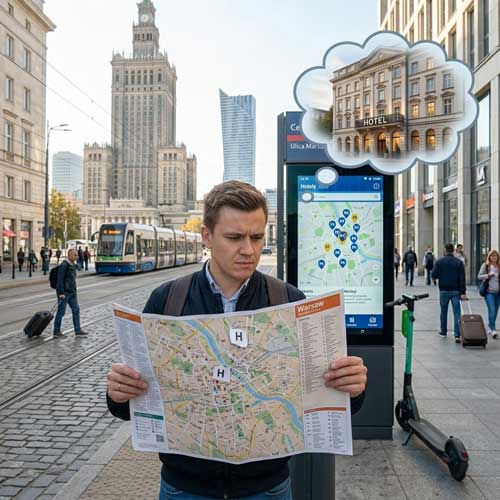 Where is a / the hotel?